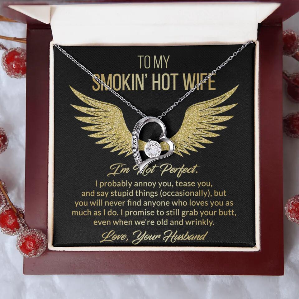 Personalized Valentine Gifts - To My Smokin' Hot Wife Custom Necklace Best Apology Gifts For Wife - Image 51