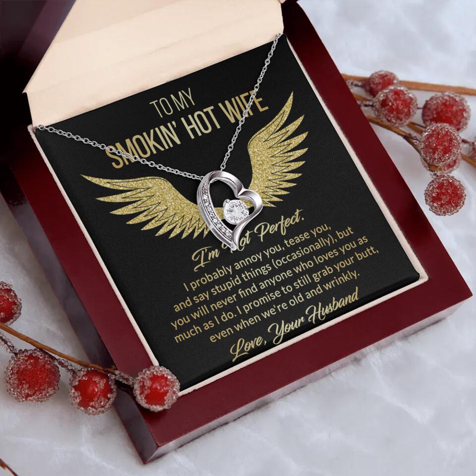 Personalized Valentine Gifts - To My Smokin' Hot Wife Custom Necklace Best Apology Gifts For Wife - Image 52