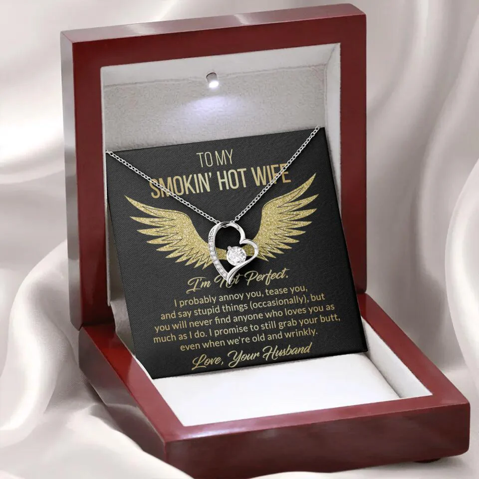 Personalized Valentine Gifts - To My Smokin' Hot Wife Custom Necklace Best Apology Gifts For Wife - Image 53