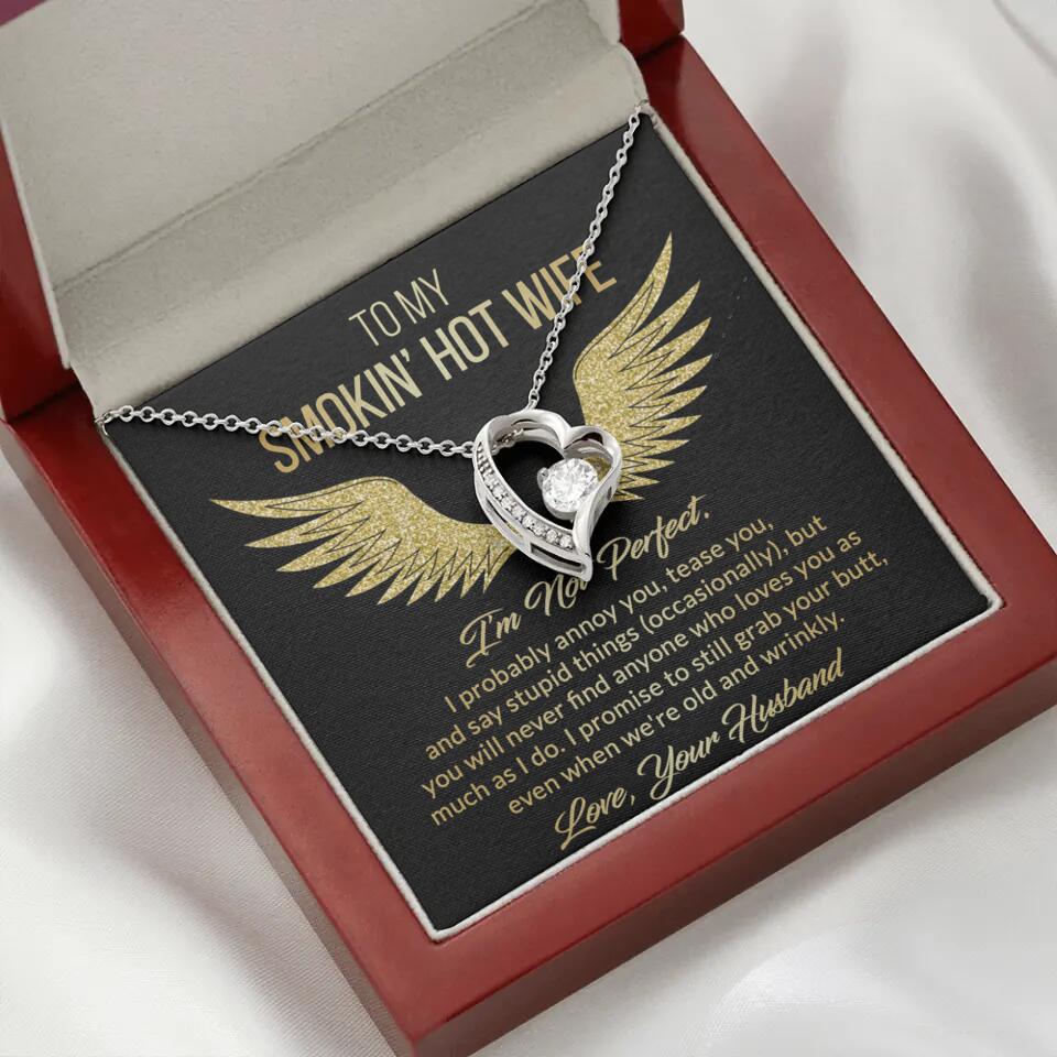 Personalized Valentine Gifts - To My Smokin' Hot Wife Custom Necklace Best Apology Gifts For Wife - Image 54
