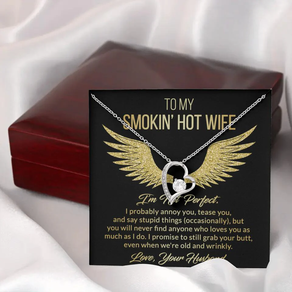 Personalized Valentine Gifts - To My Smokin' Hot Wife Custom Necklace Best Apology Gifts For Wife - Image 55