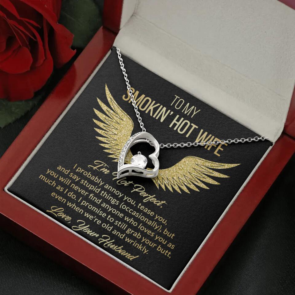 Personalized Valentine Gifts - To My Smokin' Hot Wife Custom Necklace Best Apology Gifts For Wife - Image 56