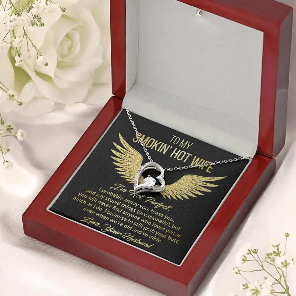 Personalized Valentine Gifts - To My Smokin' Hot Wife Custom Necklace Best Apology Gifts For Wife - Image 57