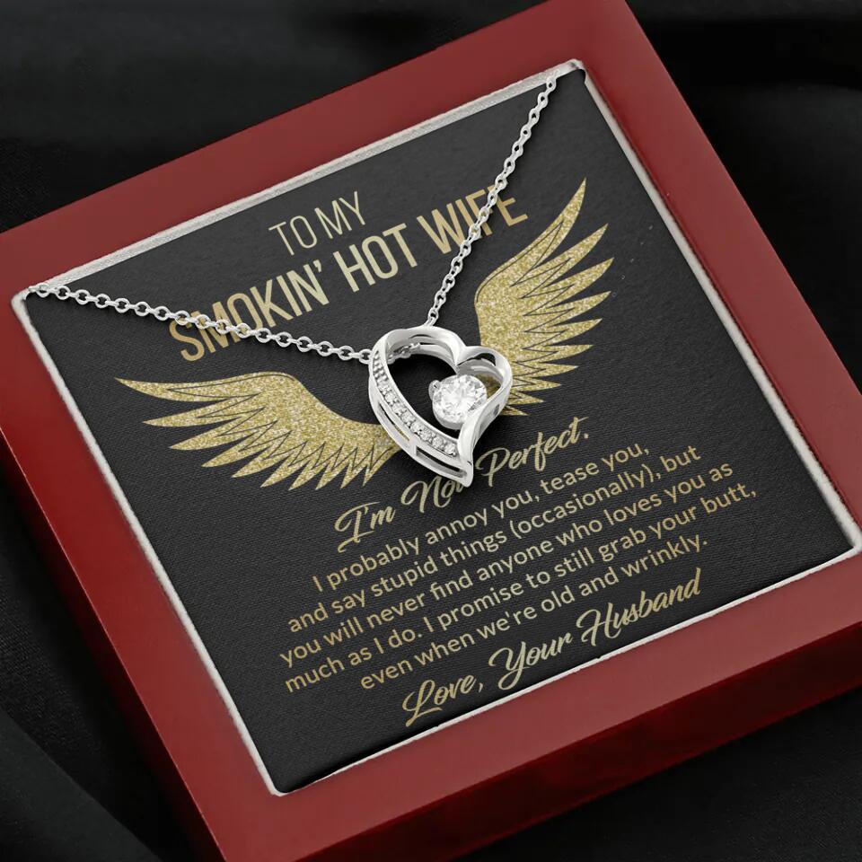 Personalized Valentine Gifts - To My Smokin' Hot Wife Custom Necklace Best Apology Gifts For Wife - Image 58