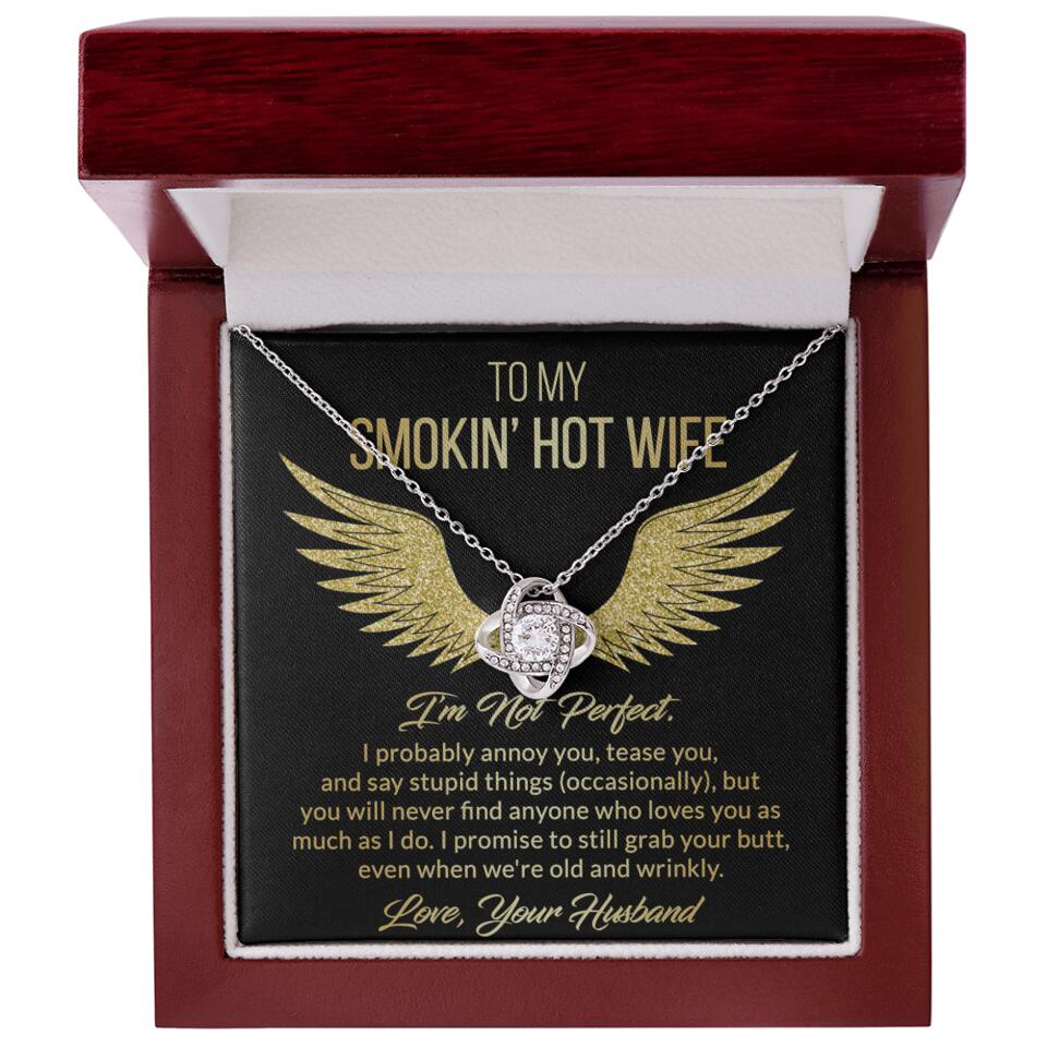 Personalized Valentine Gifts - To My Smokin' Hot Wife Custom Necklace Best Apology Gifts For Wife - Image 7