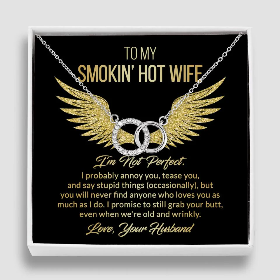 Personalized Valentine Gifts - To My Smokin' Hot Wife Custom Necklace Best Apology Gifts For Wife - Image 9