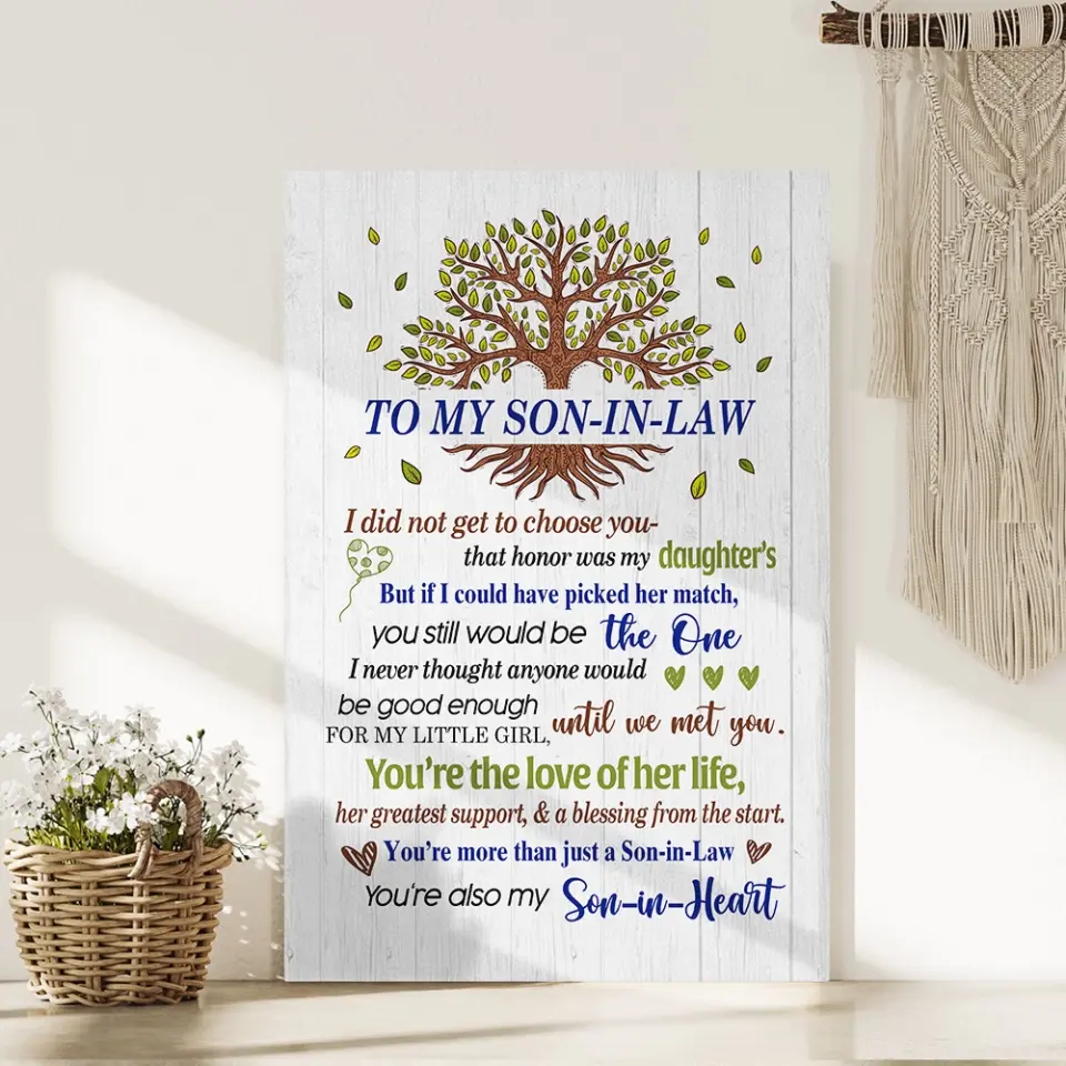 To My Son-In-Law - Wall Art Canvas/poster - Anniversary, Wedding Gift for Son in Law from Mother in Law - Image 10