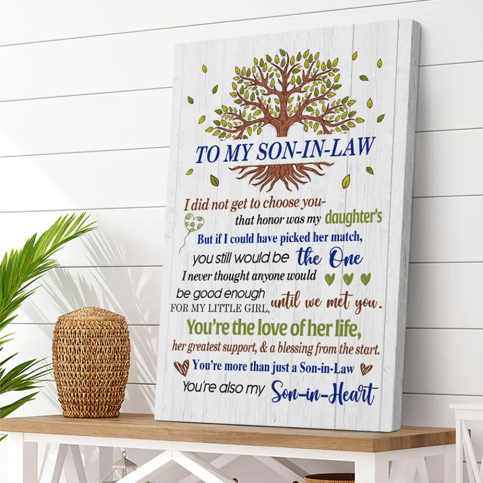 To My Son-In-Law - Wall Art Canvas/poster - Anniversary, Wedding Gift for Son in Law from Mother in Law - Image 5
