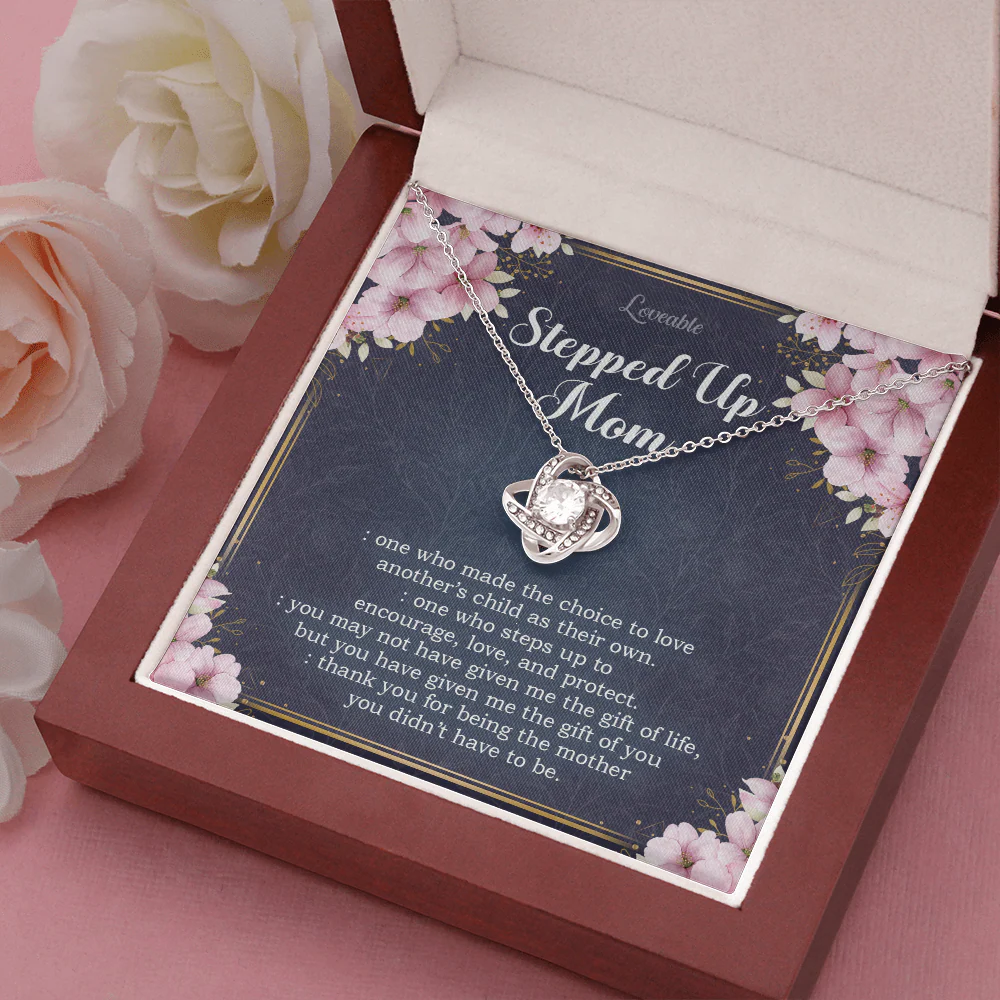 To my Stepped Up Mom - White Gold Necklace - Image 6