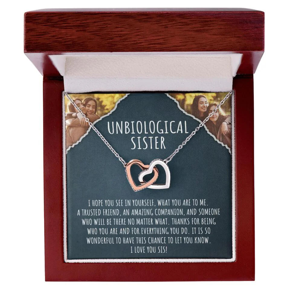 To My Unbiological Sister, I Hope You See In Yourself - Personalized Necklace - Gift For Sister or Friend - Image 11