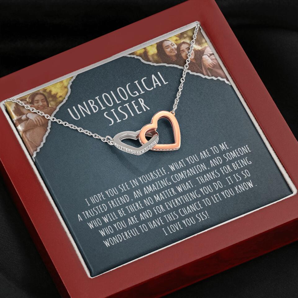 To My Unbiological Sister, I Hope You See In Yourself - Personalized Necklace - Gift For Sister or Friend - Image 12