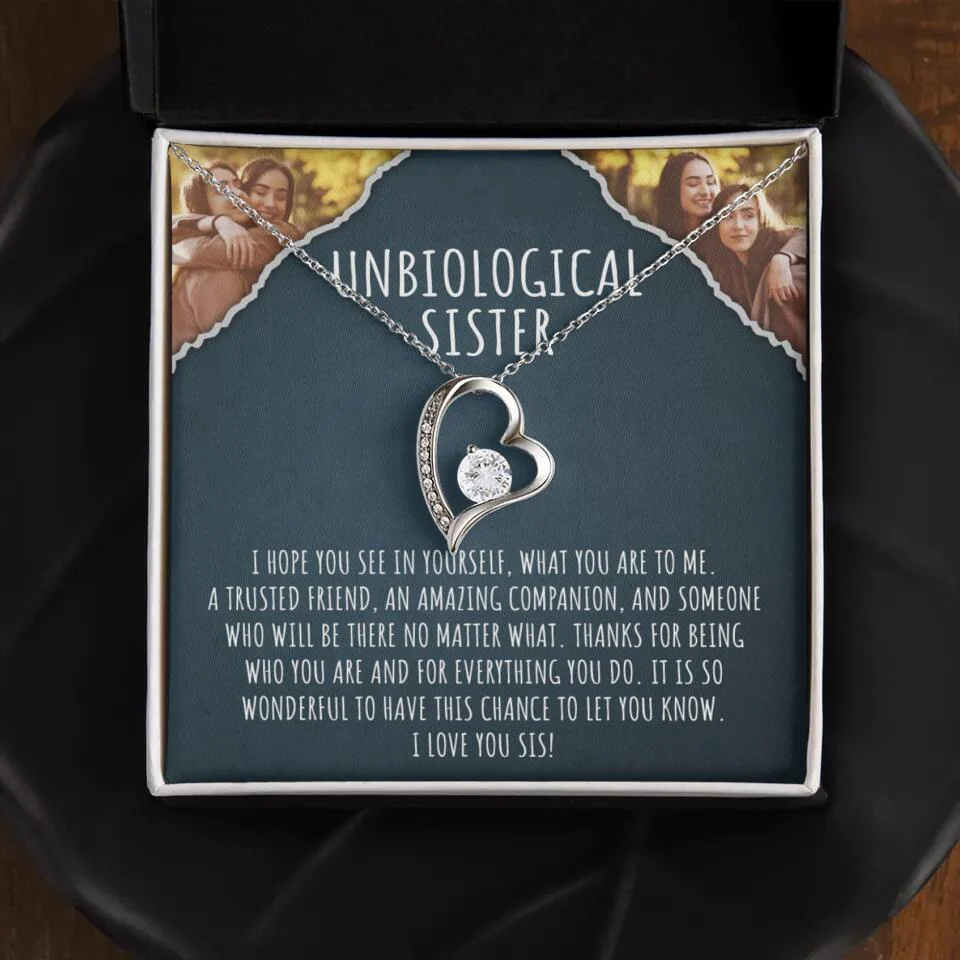 To My Unbiological Sister, I Hope You See In Yourself - Personalized Necklace - Gift For Sister or Friend - Image 13