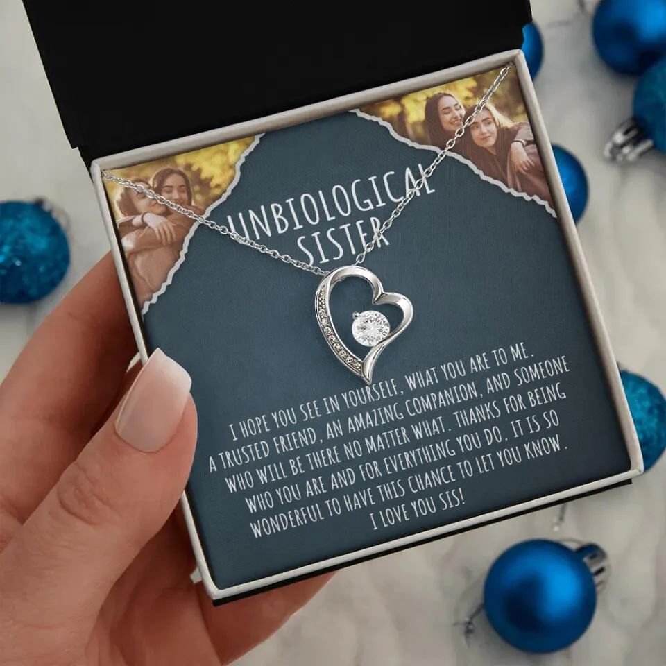 To My Unbiological Sister, I Hope You See In Yourself - Personalized Necklace - Gift For Sister or Friend - Image 14