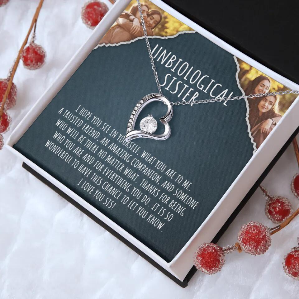 To My Unbiological Sister, I Hope You See In Yourself - Personalized Necklace - Gift For Sister or Friend - Image 16