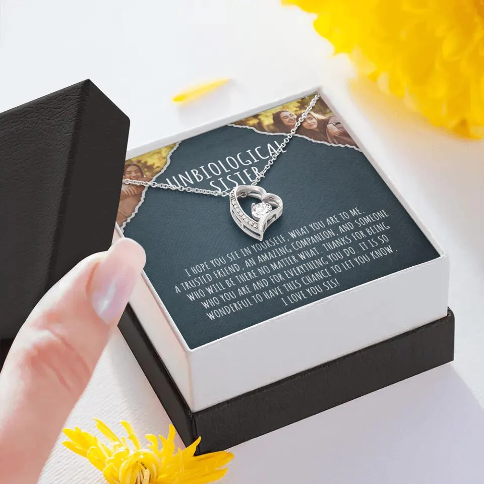 To My Unbiological Sister, I Hope You See In Yourself - Personalized Necklace - Gift For Sister or Friend - Image 19
