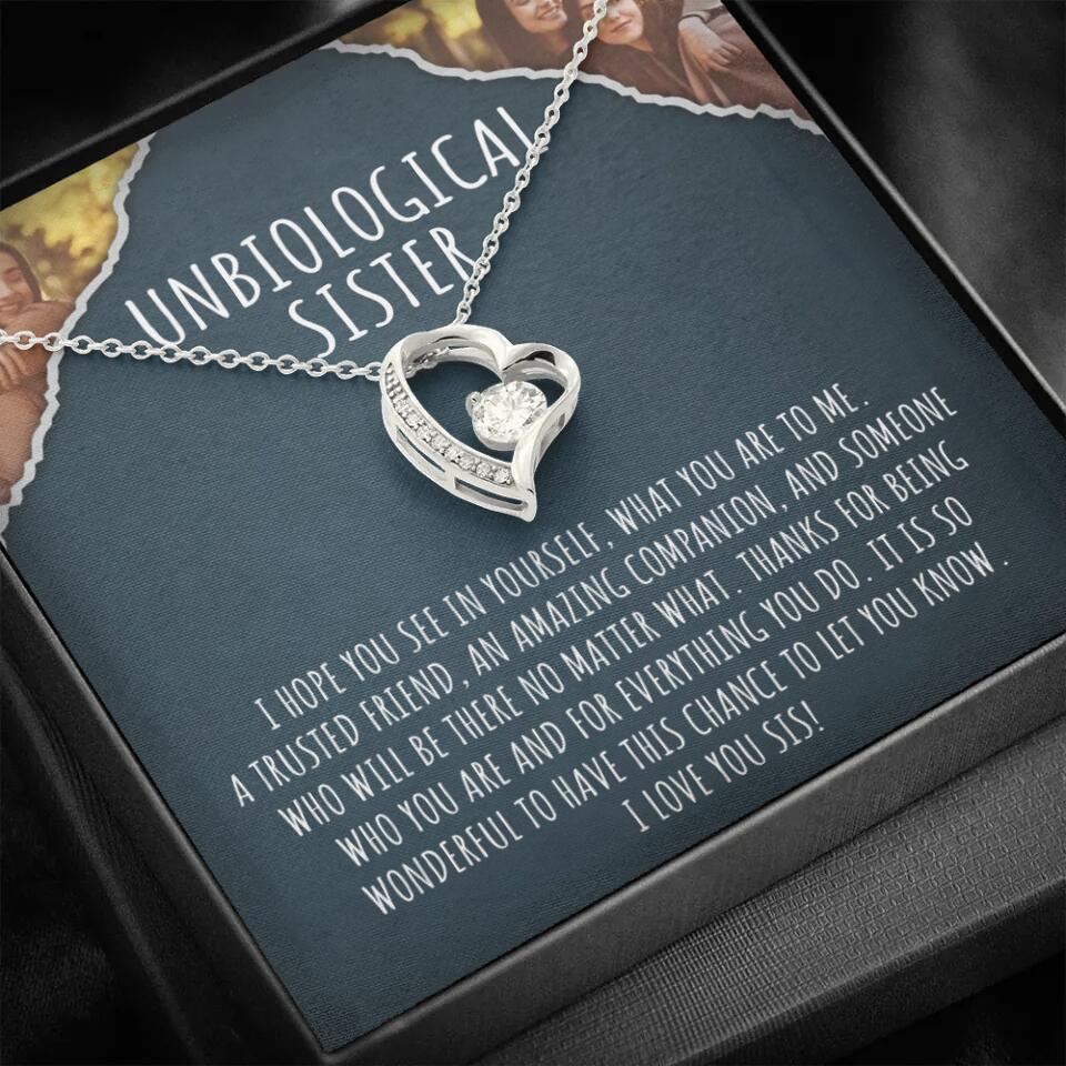 To My Unbiological Sister, I Hope You See In Yourself - Personalized Necklace - Gift For Sister or Friend - Image 20