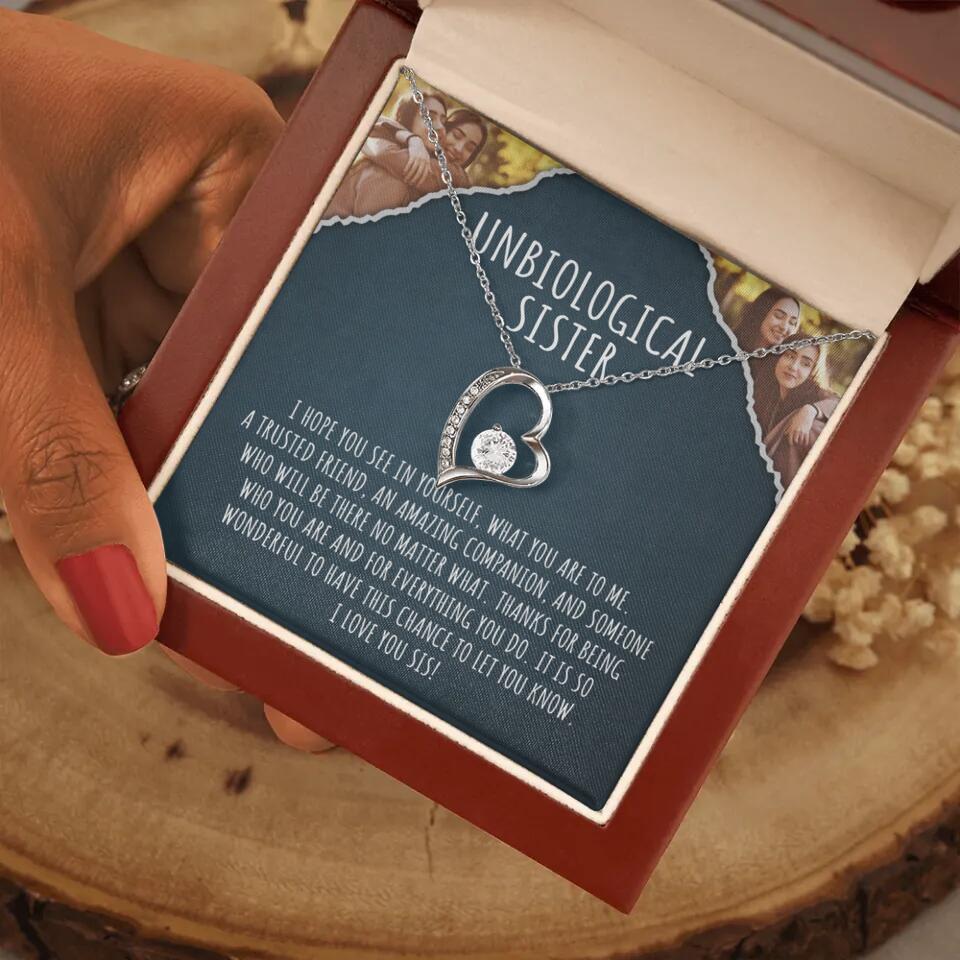 To My Unbiological Sister, I Hope You See In Yourself - Personalized Necklace - Gift For Sister or Friend - Image 21