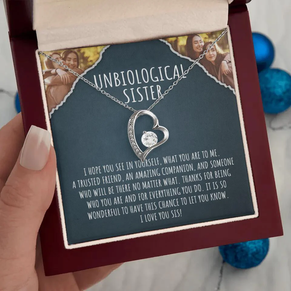 To My Unbiological Sister, I Hope You See In Yourself - Personalized Necklace - Gift For Sister or Friend - Image 22