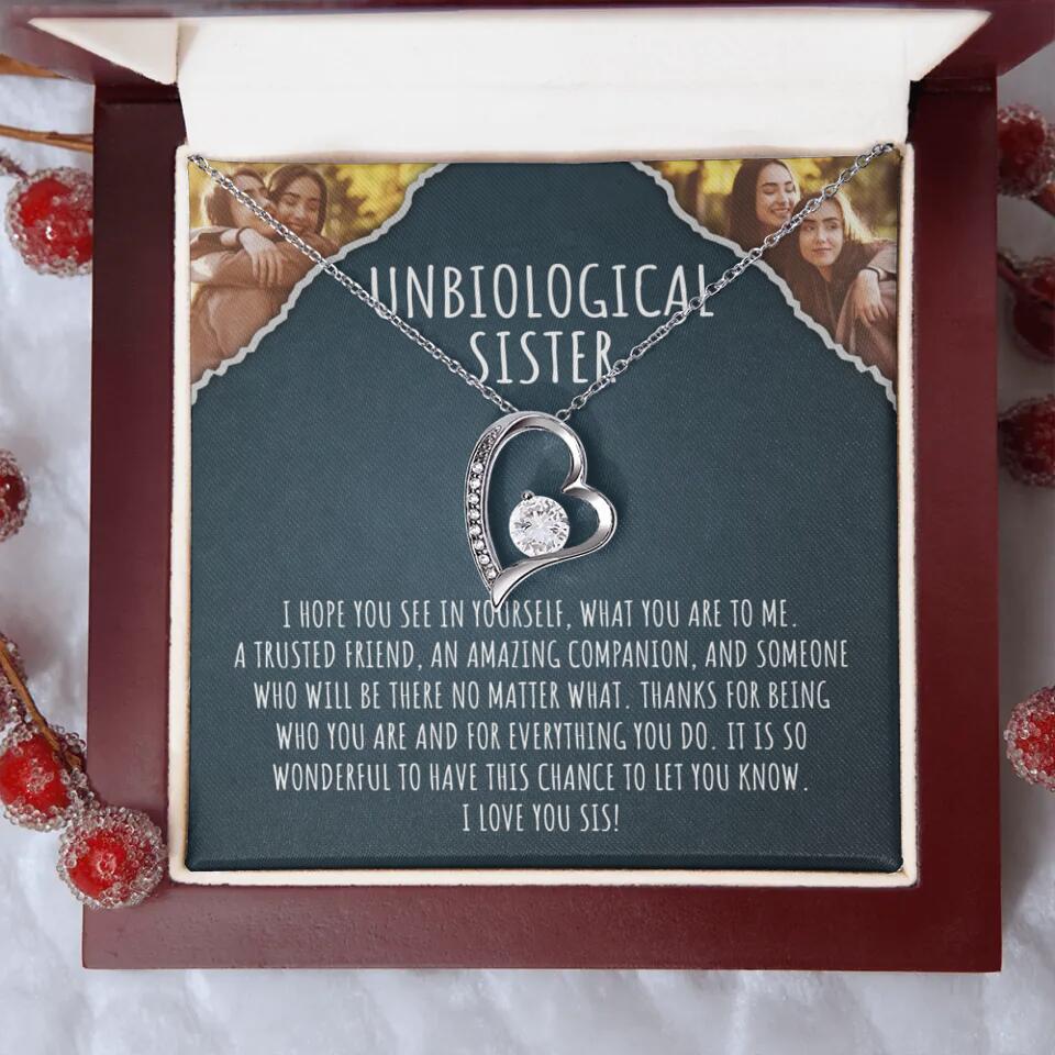 To My Unbiological Sister, I Hope You See In Yourself - Personalized Necklace - Gift For Sister or Friend - Image 24