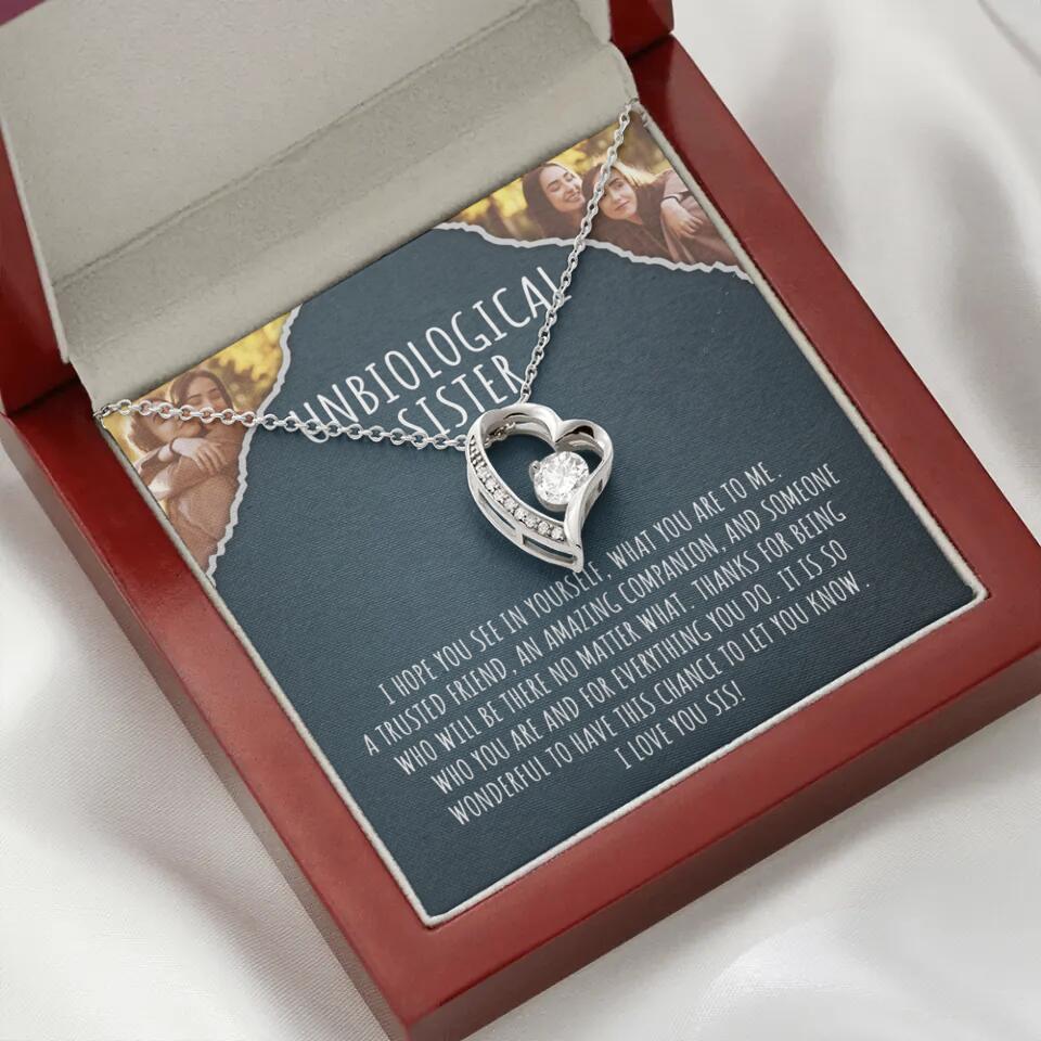 To My Unbiological Sister, I Hope You See In Yourself - Personalized Necklace - Gift For Sister or Friend - Image 27