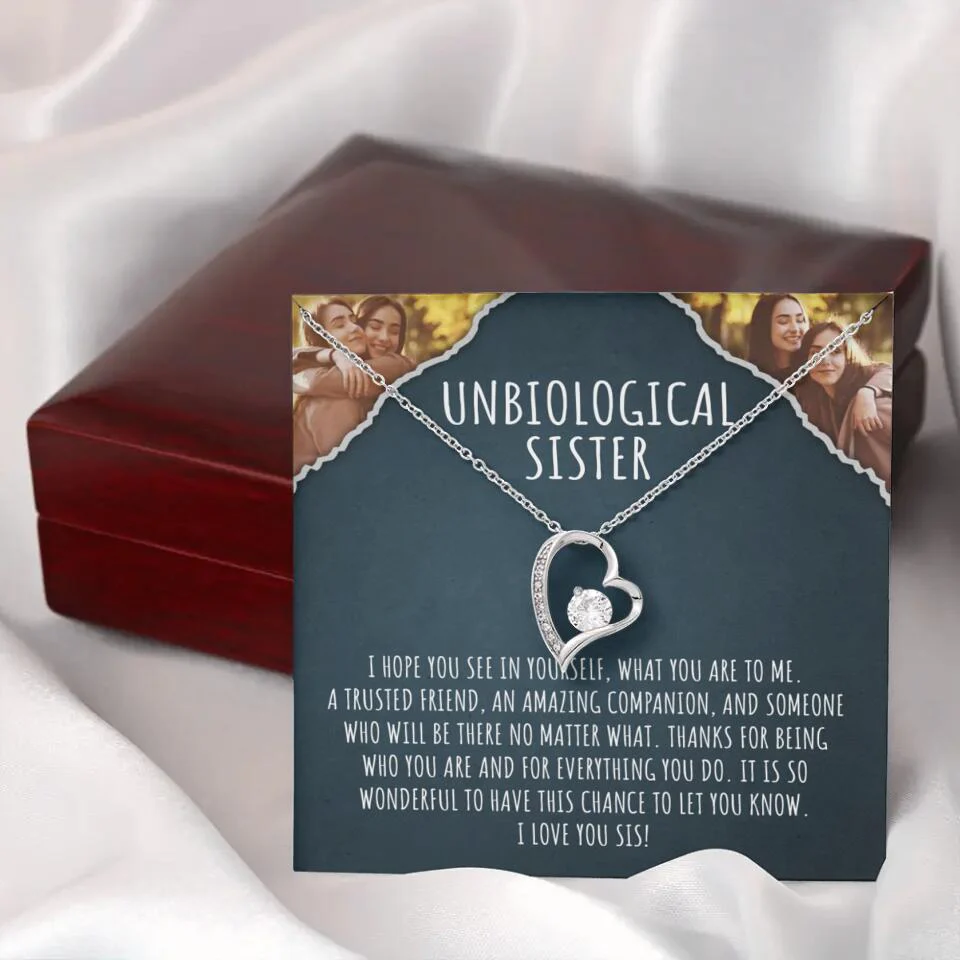 To My Unbiological Sister, I Hope You See In Yourself - Personalized Necklace - Gift For Sister or Friend - Image 28