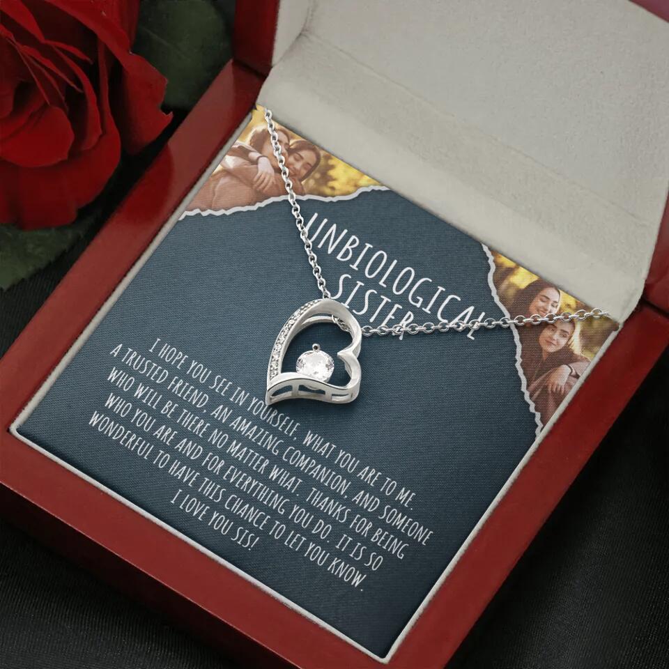 To My Unbiological Sister, I Hope You See In Yourself - Personalized Necklace - Gift For Sister or Friend - Image 29