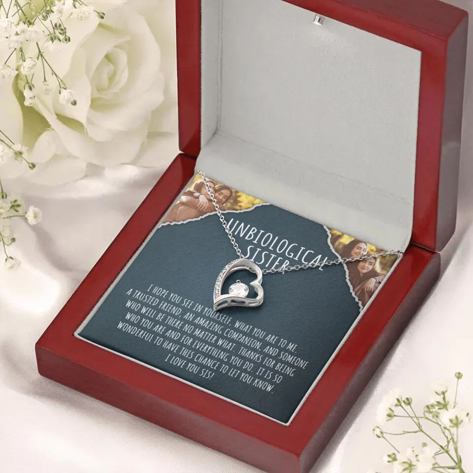To My Unbiological Sister, I Hope You See In Yourself - Personalized Necklace - Gift For Sister or Friend - Image 30