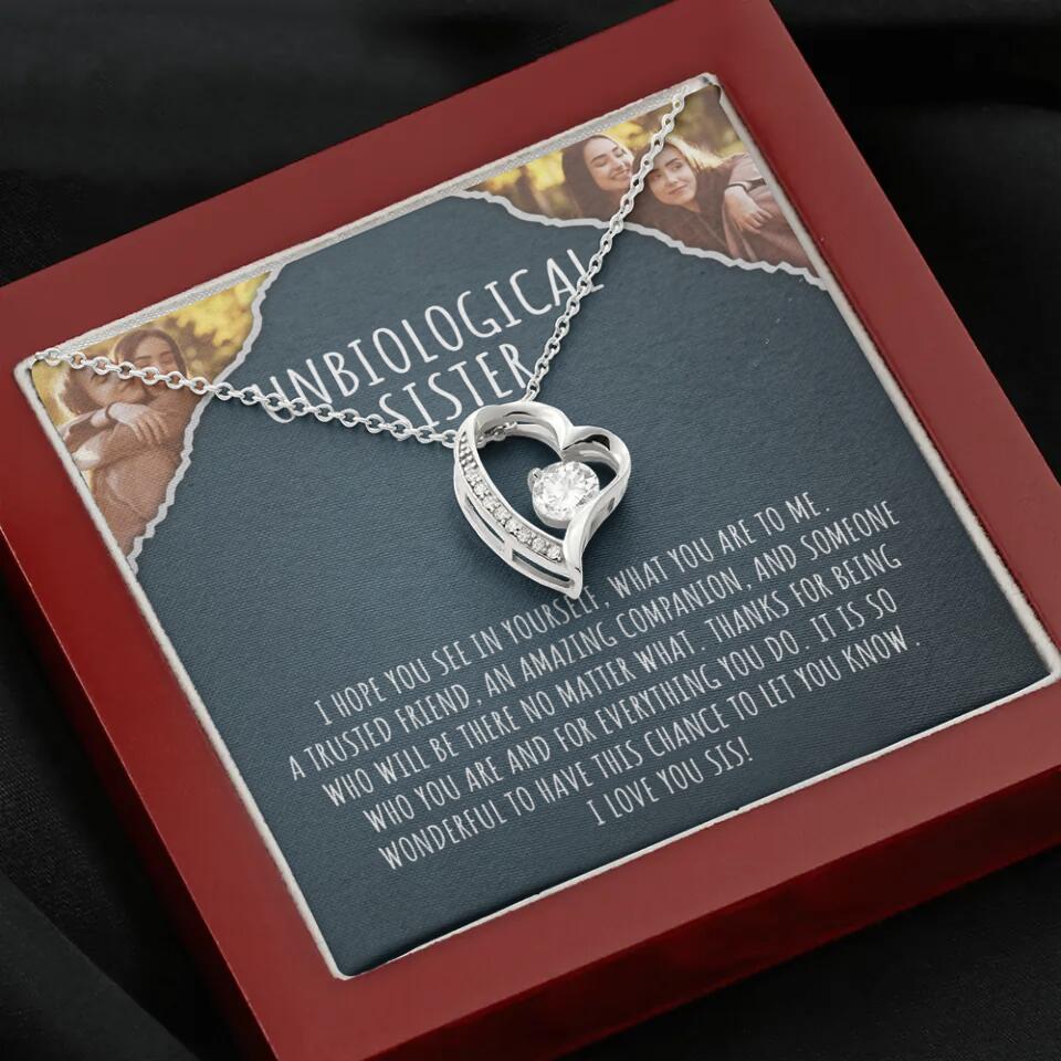 To My Unbiological Sister, I Hope You See In Yourself - Personalized Necklace - Gift For Sister or Friend - Image 31