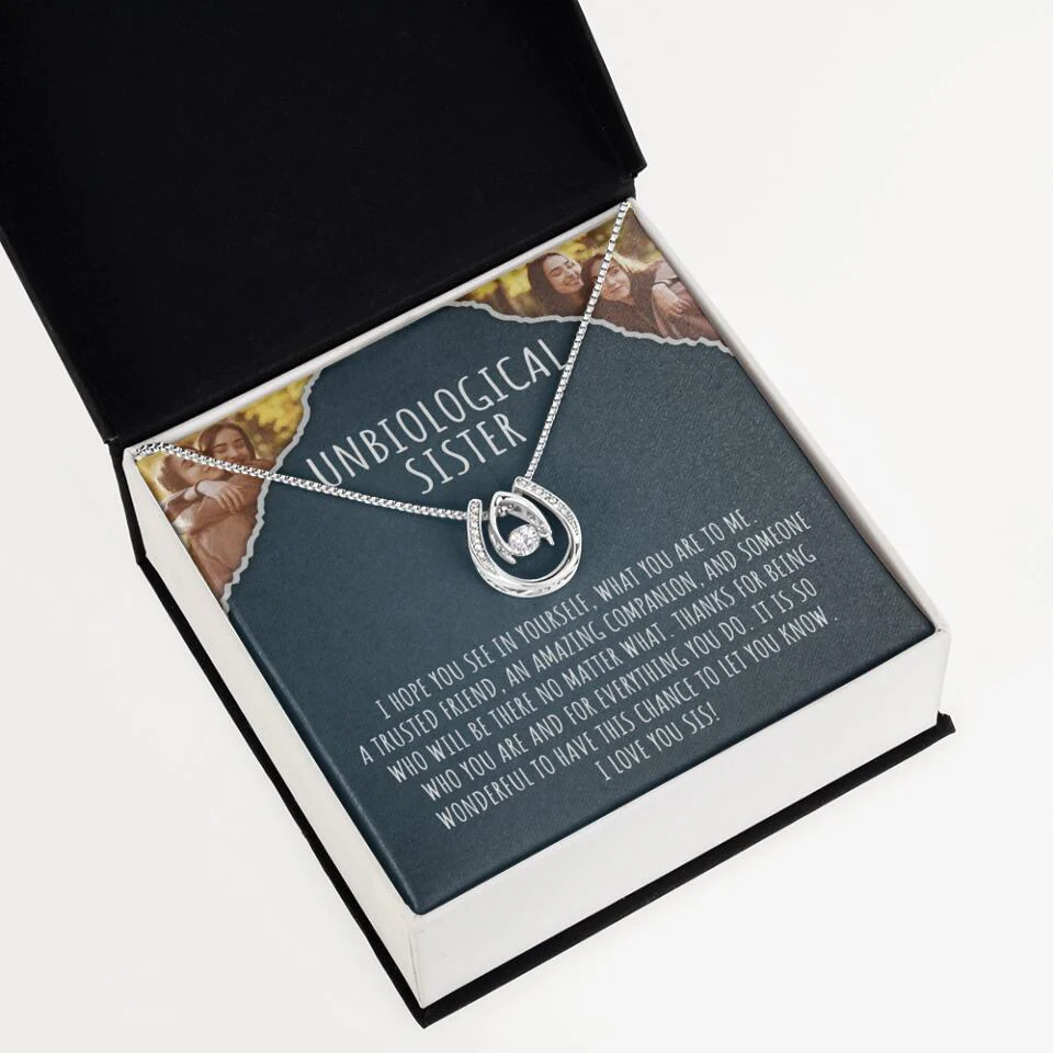 To My Unbiological Sister, I Hope You See In Yourself - Personalized Necklace - Gift For Sister or Friend - Image 33