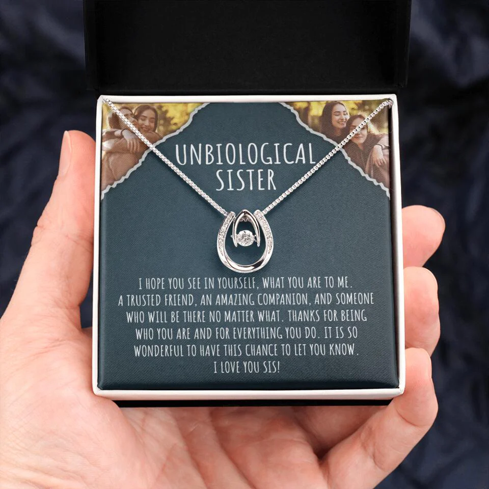 To My Unbiological Sister, I Hope You See In Yourself - Personalized Necklace - Gift For Sister or Friend - Image 34