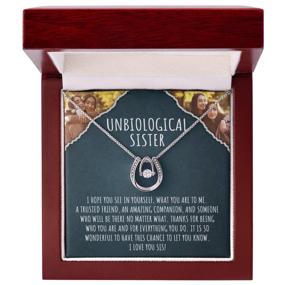 To My Unbiological Sister, I Hope You See In Yourself - Personalized Necklace - Gift For Sister or Friend - Image 35