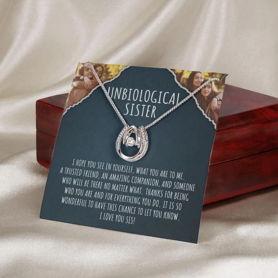 To My Unbiological Sister, I Hope You See In Yourself - Personalized Necklace - Gift For Sister or Friend - Image 36