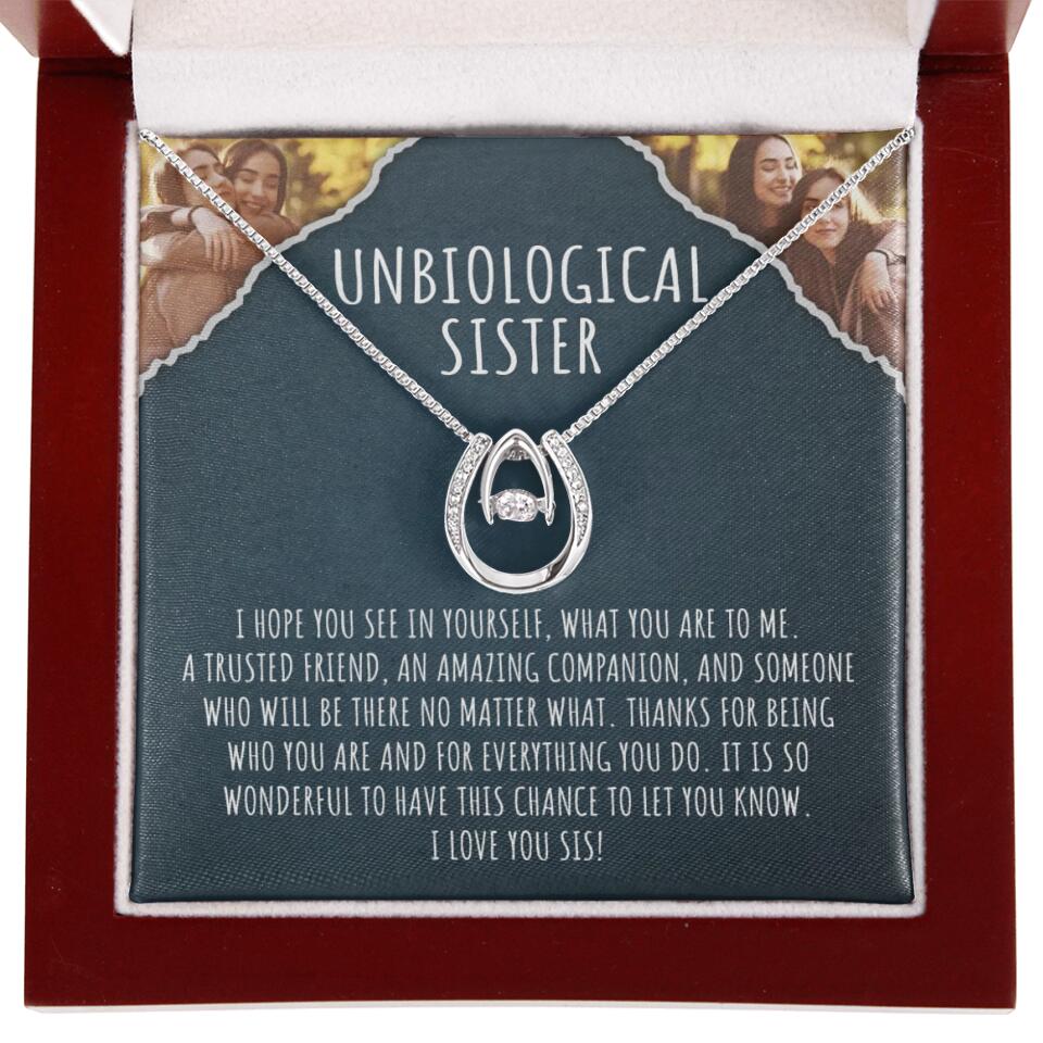 To My Unbiological Sister, I Hope You See In Yourself - Personalized Necklace - Gift For Sister or Friend - Image 37