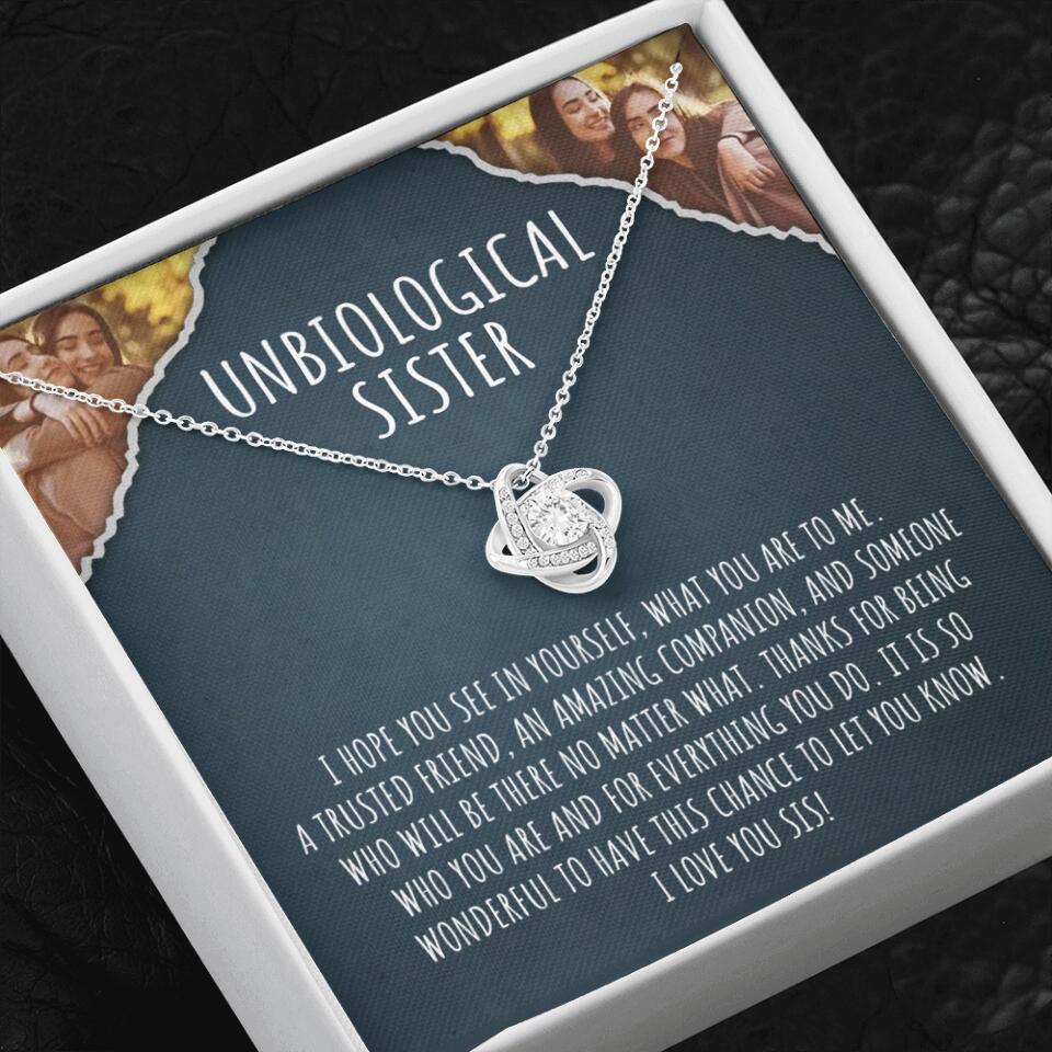 To My Unbiological Sister, I Hope You See In Yourself - Personalized Necklace - Gift For Sister or Friend - Image 39