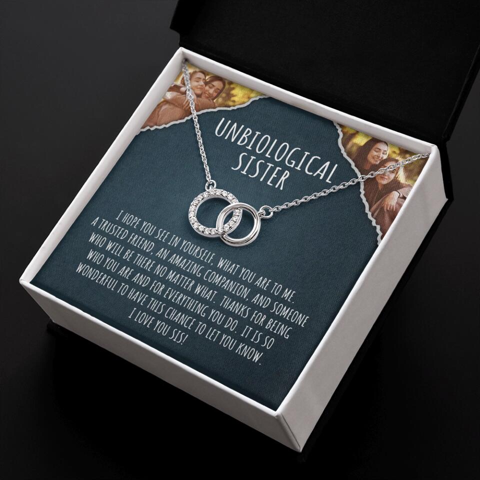 To My Unbiological Sister, I Hope You See In Yourself - Personalized Necklace - Gift For Sister or Friend - Image 4