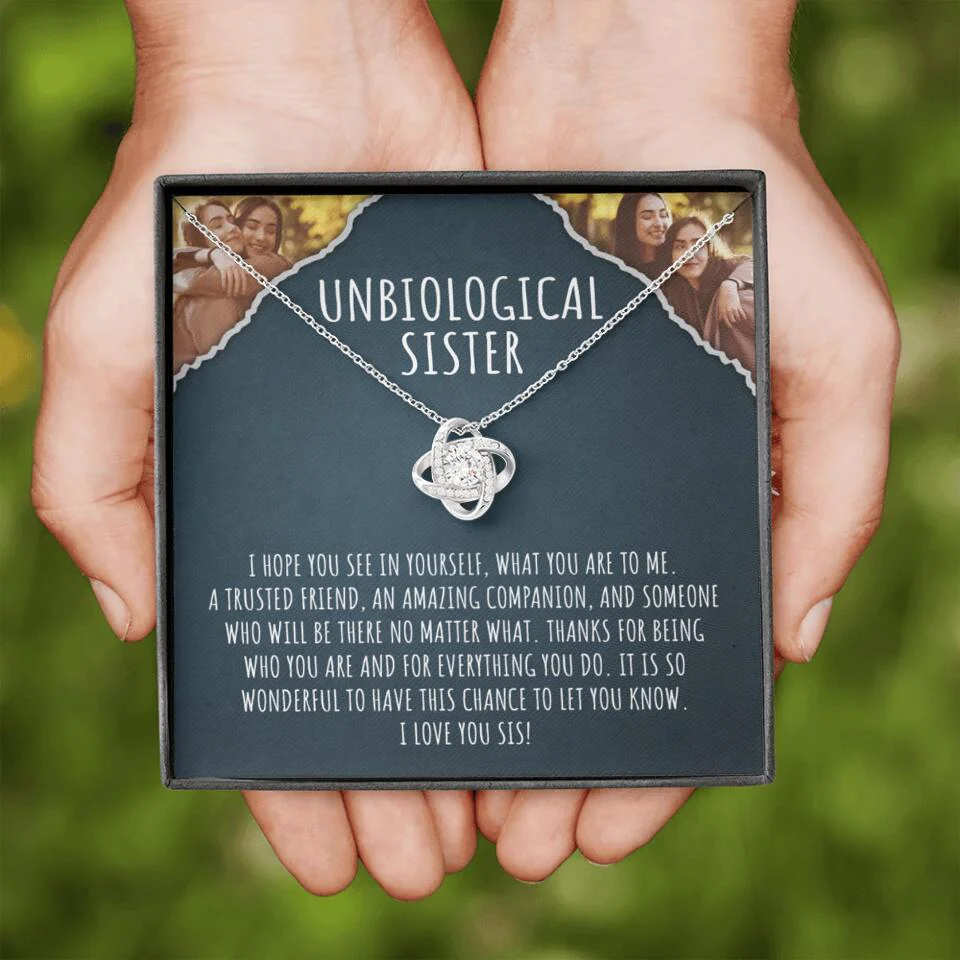 To My Unbiological Sister, I Hope You See In Yourself - Personalized Necklace - Gift For Sister or Friend - Image 40