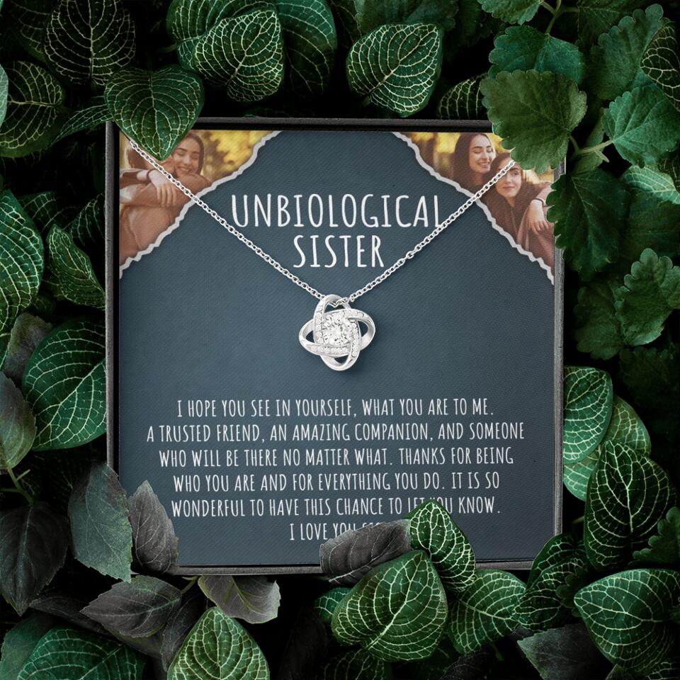 To My Unbiological Sister, I Hope You See In Yourself - Personalized Necklace - Gift For Sister or Friend - Image 41