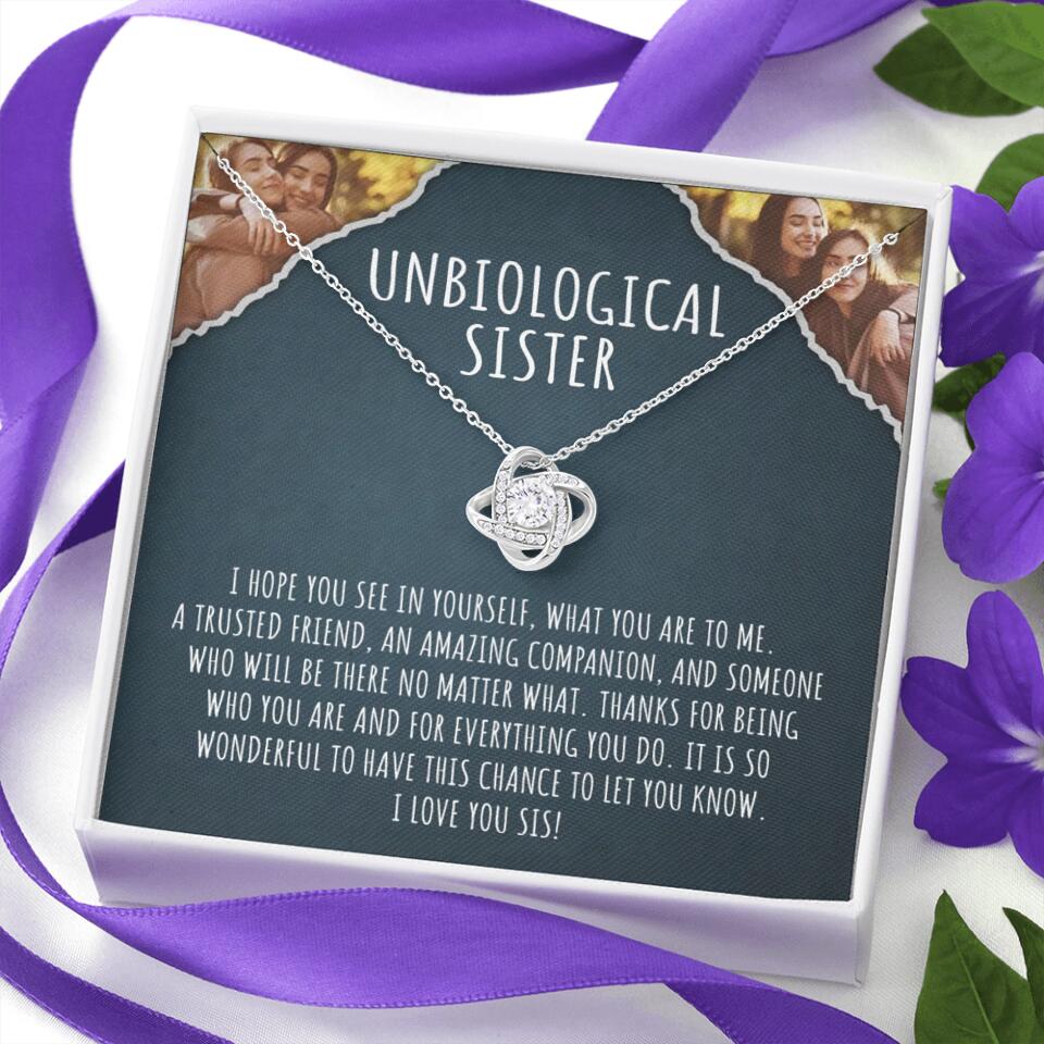 To My Unbiological Sister, I Hope You See In Yourself - Personalized Necklace - Gift For Sister or Friend - Image 42