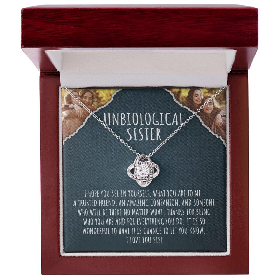 To My Unbiological Sister, I Hope You See In Yourself - Personalized Necklace - Gift For Sister or Friend - Image 43