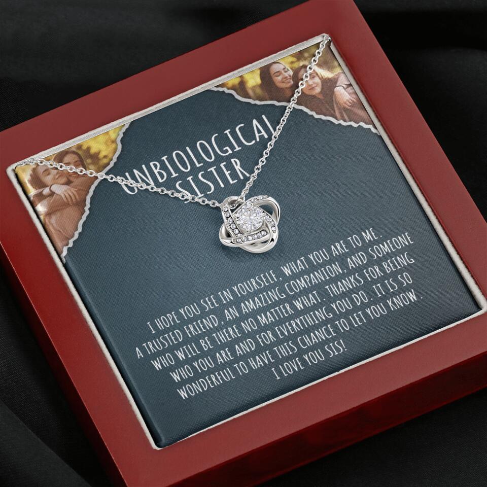To My Unbiological Sister, I Hope You See In Yourself - Personalized Necklace - Gift For Sister or Friend - Image 44