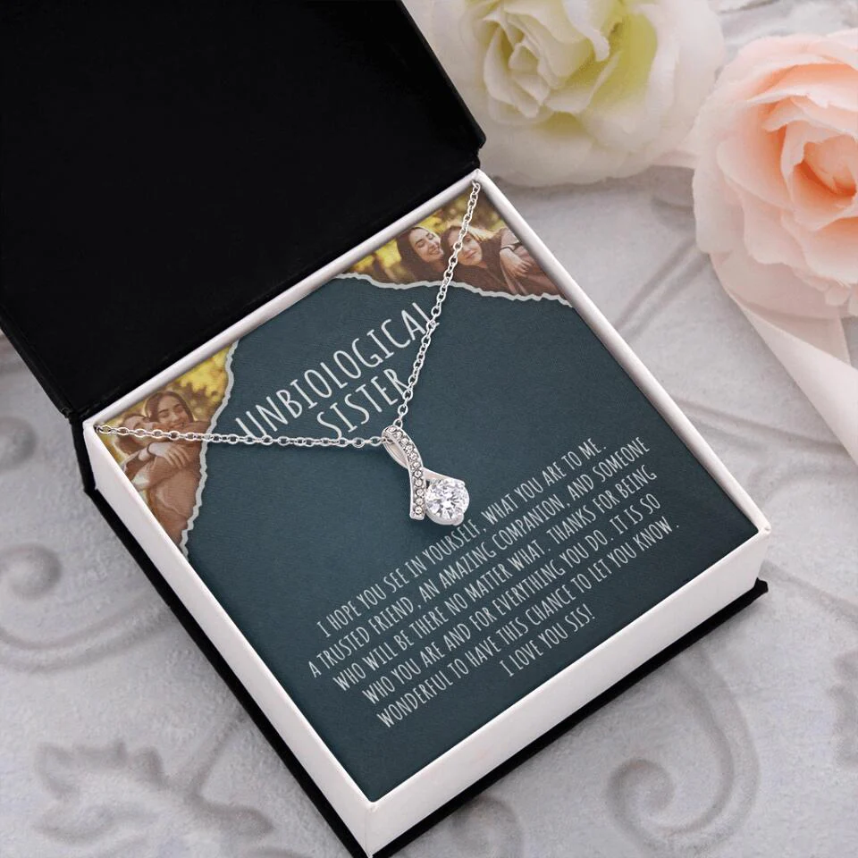 To My Unbiological Sister, I Hope You See In Yourself - Personalized Necklace - Gift For Sister or Friend - Image 48