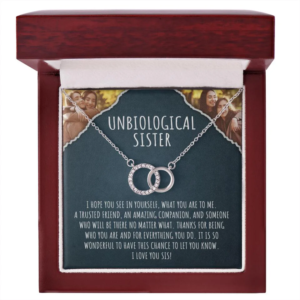 To My Unbiological Sister, I Hope You See In Yourself - Personalized Necklace - Gift For Sister or Friend - Image 5