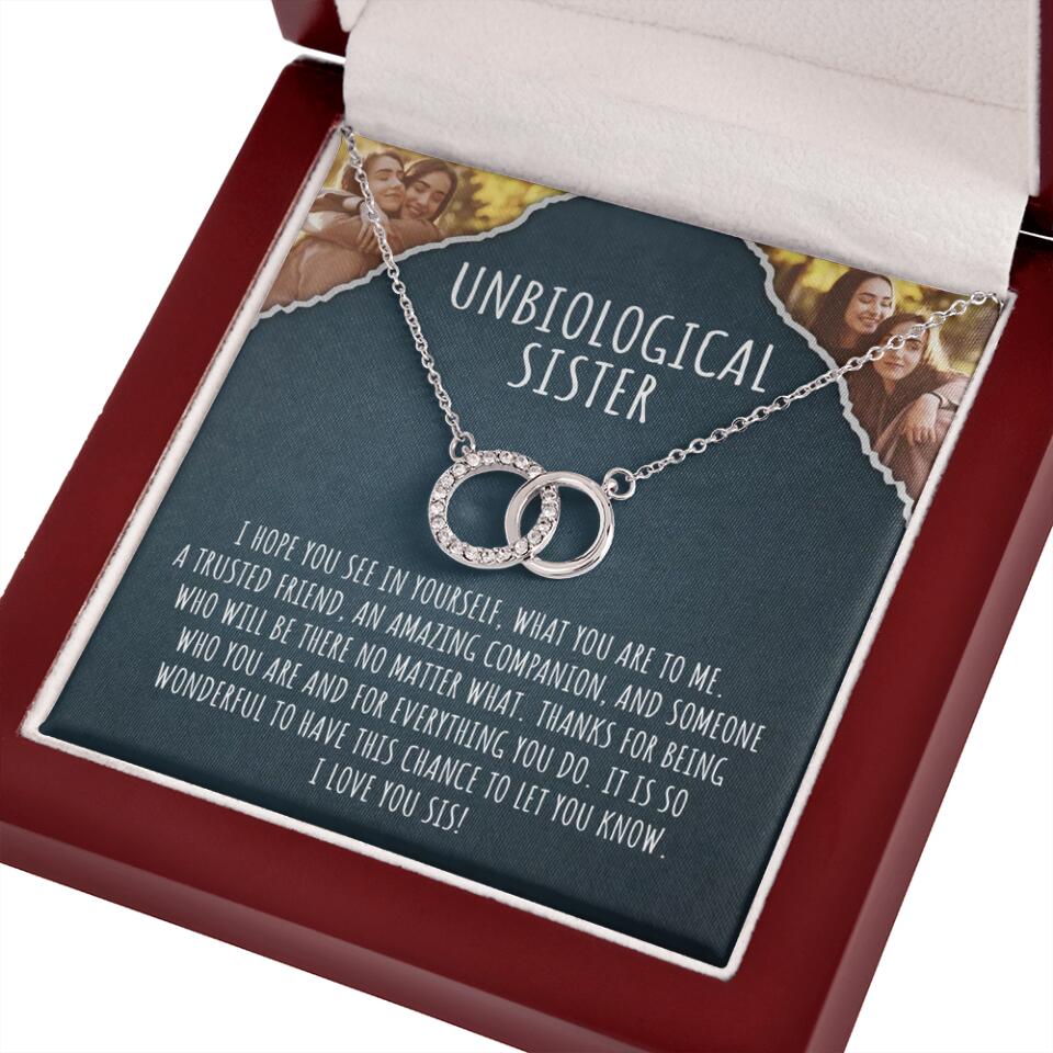 To My Unbiological Sister, I Hope You See In Yourself - Personalized Necklace - Gift For Sister or Friend - Image 6