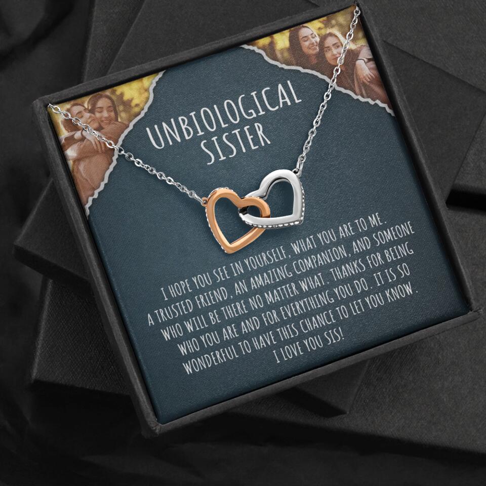 To My Unbiological Sister, I Hope You See In Yourself - Personalized Necklace - Gift For Sister or Friend - Image 8