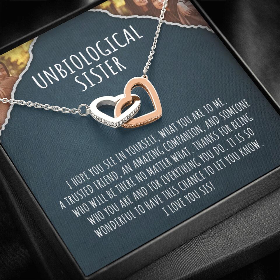 To My Unbiological Sister, I Hope You See In Yourself - Personalized Necklace - Gift For Sister or Friend - Image 9