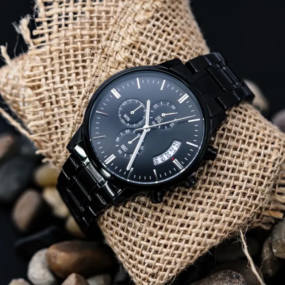 To My Uncle Never Forget I Love You - Custom Name Engraved Chronograph Watch - Gift For Uncle | 306IHPNPWA753 - Image 7