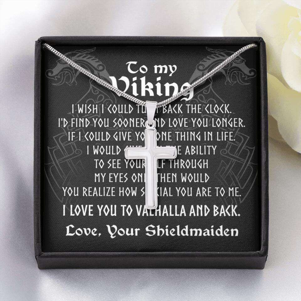 To My Viking I Love You Cuban Link Chain - Image 11