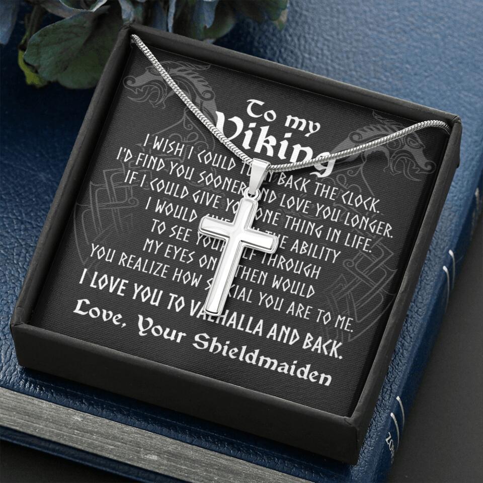To My Viking I Love You Cuban Link Chain - Image 12