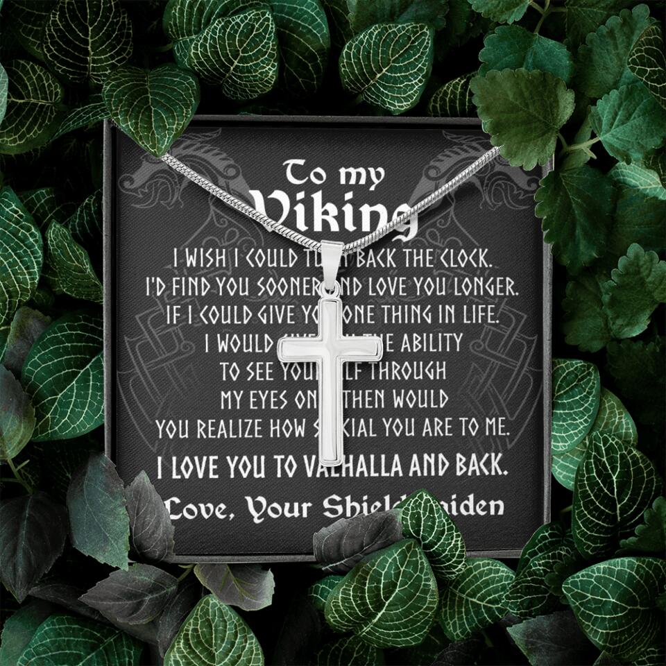 To My Viking I Love You Cuban Link Chain - Image 13