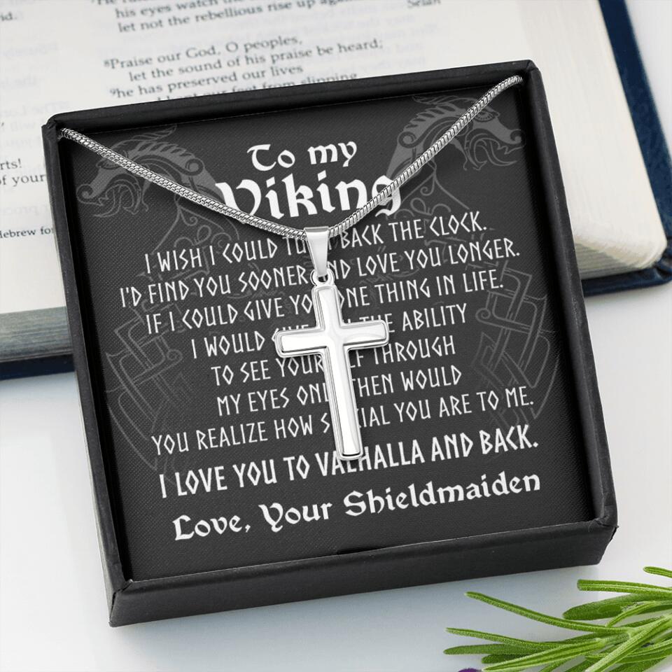 To My Viking I Love You Cuban Link Chain - Image 14